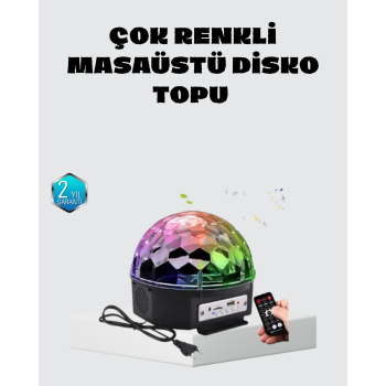 Taşınabilir Mini Disko Topu Lamba – Müzikle Senkronize Işık Efekti ve Parti Atmosferi