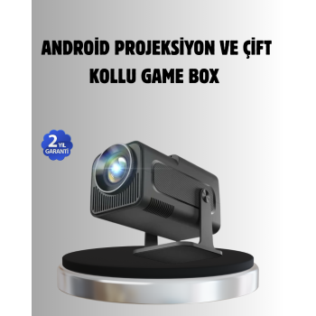 Android Projeksiyon Game Box – 1280x720p HD Çözünürlük, Bluetooth,HDMI ve USB Girişli