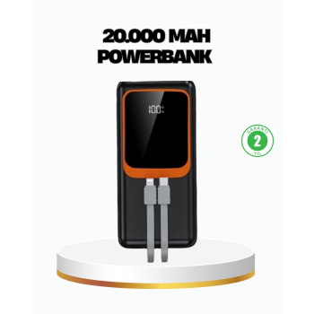 Powerbank 20000 mAh 22.5W Hızlı Şarjlı ve Kompakt Çoklu Kablo Çıkışlı