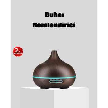 550 ml Büyük Su Hazneli Ultrasonik Nemlendirici ve Aromaterapi Difüzörü