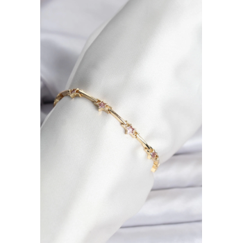 BFS Yıldız Model Gold Renk Pirinç Bileklik