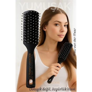 BFS 40 Ayak Nano Dolaşık Saç Açıcı Tarak, Karbon Plastik Gövde, Havalandırmalı Tasarım