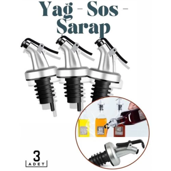 BFS Şişe Tıpa Dağıtıcı Akış Seti 3lü BiancoLilla Design