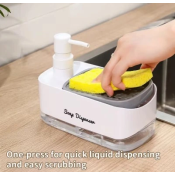 BFS Çift Hazneli Sıvı Sabunluk ve Süngerlik Hazneli