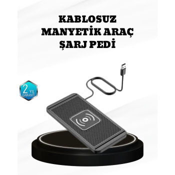 15W Manyetik Kablosuz Şarj Pedi Araç Masa Kullanımına Uygun Qi Şarj Cihazı