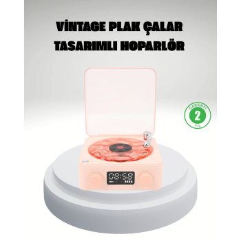 Gece Lambası Stereo Bluetooth Hoparlör Dijital Saat Su Dalgası Efektli 3-ü-1 Cihaz