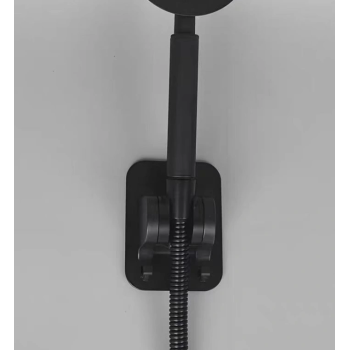 BFS Yapışkanlı Duş Başlığı Tutucu Ayarlı Askılı Siyah