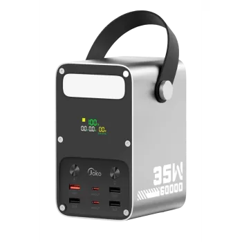 Joko J51 60.000 mAh Dijital Sarj Göstergeli Led Işıklı 35W PD Powerbank - Gümüş