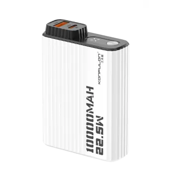 Konfulon A40Q 10.000 mAh PD 20W Mini Powerbank - Siyah-Beyaz