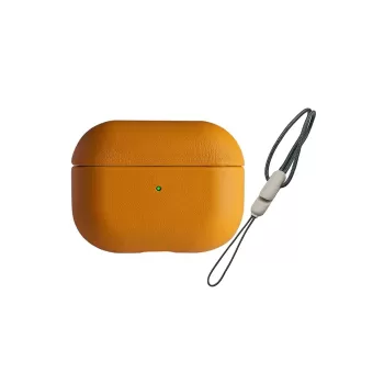 Newface Airpods 3 (3.nesil) 405 Deri Kılıf - Turuncu
