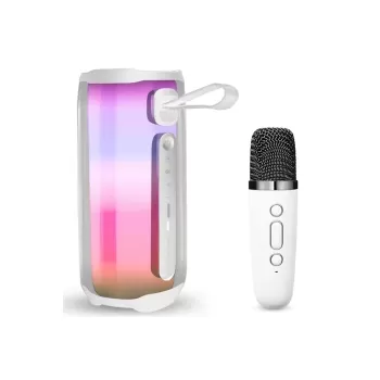 Newface Pluse 5 Mikrofonlu RGB Kablosuz Hoparlör - Beyaz