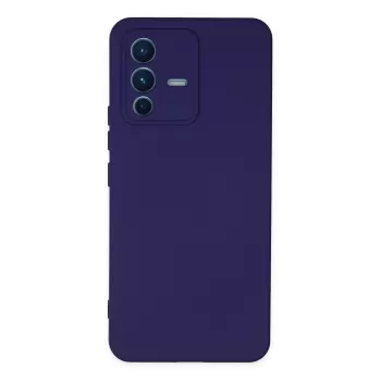 Newface Vivo V23 5G Kılıf Nano içi Kadife Silikon - Mor