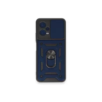 Newface Xiaomi Redmi Note 12 4G Kılıf Pars Lens Yüzüklü Silikon - Lacivert