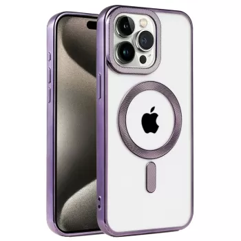 Newface iPhone 14 Pro Kılıf Kronos Magsafe Kapak - Derin Mor