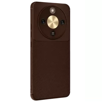 Newface Huawei Honor Magic 8 Lite Auto Focus Karbon Kapak - Kahverengi