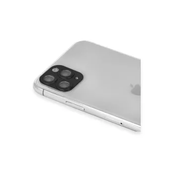 Newface iPhone 11 Pro Max Pers Alüminyum Kamera Lens - Siyah