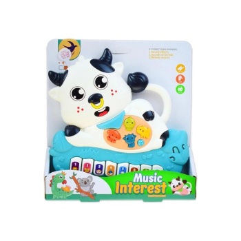 855-193D PİLLİ MÜZİKLİ İNEK PİYANO -ZRV