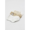 Bistyle Dog Boy 3lü Penye Soket Çorap 10134 Ekru