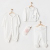 AC24501 Petit Love Newborn Tüllü 4 Parça Set Ekru