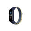 BFS  Xiaomi Mi Band 4 Hasırlı Cırtcırtlı Kordon - Sarı-Lacivert