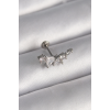 BFS 316L Çelik Gümüş Renk Zirkon Taşlı Tragus Piercing