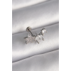 BFS 316L Çelik Gümüş Renk Zirkon Taşlı Yıldız Model Tragus Piercing