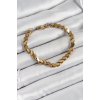 BFS 316L Çelik Arpa Model Gold Renk Kadın Bilekik