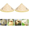 BFS   Naturel Renk Cambodia Kamboçyalı Vietnam Şapkası PVC Hasır