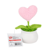 BFS   FL-7 12Lİ Kroşe Örgü Saksıda Kalp -Birliktoys