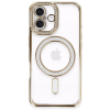 BFS  iPhone 16 Kılıf Joke Simli Magneticsafe Kılıf - Gold