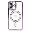BFS  iPhone 16 Kılıf Joke Simli Magneticsafe Kılıf - Derin Mor