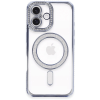 BFS  iPhone 16 Kılıf Joke Simli Magneticsafe Kılıf - Mavi