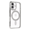 BFS  iPhone 16 Kılıf Joke Simli Magneticsafe Kılıf - Gümüş