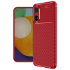 BFS  Oppo A38 Kılıf Auto Focus Karbon Kapak - Kırmızı