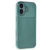 BFS  iPhone 16 Kılıf Auto Focus Karbon Kapak - Koyu Yeşil