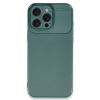 BFS  iPhone 16 Pro Max Kılıf Auto Focus Karbon Kapak - Koyu Yeşil
