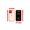 BFS  iPhone 13 Pro Kılıf Miami Şeffaf Silikon - Kırmızı