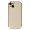 BFS  iPhone 13 Kılıf Coco Deri Silikon Kapak - Gold