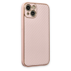 BFS  iPhone 13 Kılıf Coco Karbon Silikon - Pembe