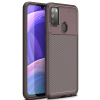 BFS  Samsung Galaxy M30S Kılıf Auto Focus Karbon Kapak - Kahverengi