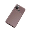 BFS  Samsung Galaxy M30S Kılıf Auto Focus Karbon Kapak - Kahverengi