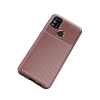 BFS  Samsung Galaxy M31 Kılıf Auto Focus Karbon Kapak - Kahverengi