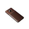 BFS  Xiaomi Redmi Note 9 Pro Kılıf Auto Focus Karbon Kapak - Kahverengi
