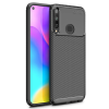 BFS  Huawei P40 Lite E Kılıf Auto Focus Karbon Kapak - Siyah
