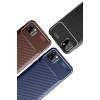 BFS  Huawei Y5P Kılıf Auto Focus Karbon Kapak - Siyah