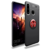 BFS  Huawei Y6P Kılıf Range Yüzüklü Silikon - Siyah-Kırmızı