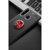 BFS  Huawei Y6P Kılıf Range Yüzüklü Silikon - Siyah-Kırmızı
