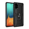 BFS  Samsung Galaxy A71 Kılıf Sofya Yüzüklü Silikon Kapak - Siyah