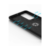 BFS  Huawei P40 Kılıf Range Yüzüklü Silikon - Siyah-Mavi
