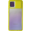 BFS  Samsung Galaxy A81 / Note 10 Lite Kılıf Palm Buzlu Kamera Sürgülü Silikon - Sarı